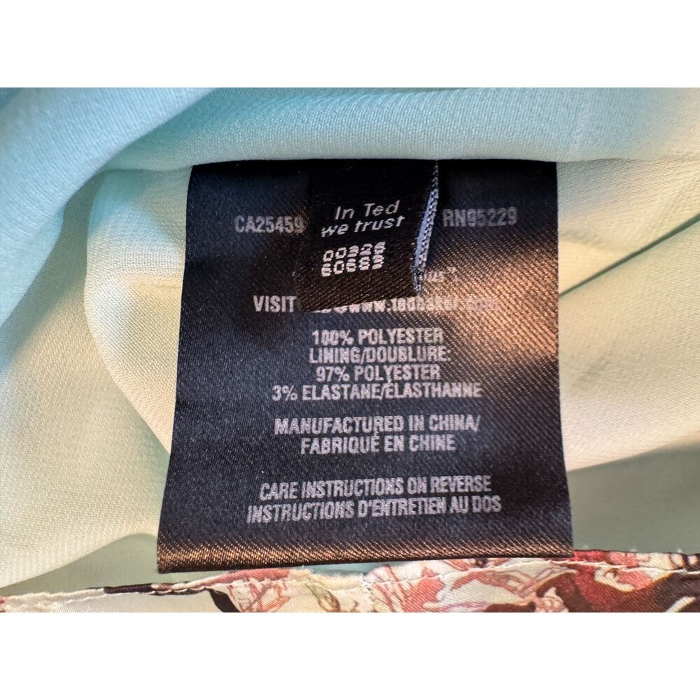Ted Baker | Carii Dragonfly Bow Tie Dress Size Ted 3 US 8 Sleeveless Open Back - Picture 9 of 9